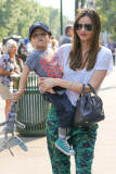 Miranda Kerr and Flynn spend time with her parents at the Museum