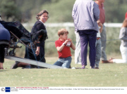 Prince William - 20 May 1990 Princes William And Harry Playing With Polo Sticks At Cirencester Park.
