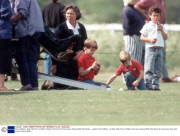 Prince William - May 1990 Prince William Eating A Kit Kat And Prince Harry Playing With Polo Sticks....royalty