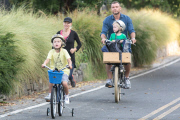 Naomi Watts and Liev Schreiber make the school run a workout