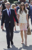 Liz Hurley and beau at the Races