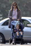 Jennifer Garner Takes Her Family to a Community Party 