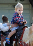 Jennifer Garner Takes Her Family to a Community Party 