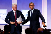 Bill Clinton and Barack Obama at Clinton Global Initiative
