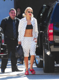 Rita Ora Bares Midriff For A Studio Session