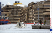 Costa Concordia salvage operation, Giglio Porto, Italy - 17 Sep 2013