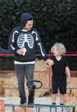 Pete Wentz and his boy Bronx bond at Mr. Bones Pumpkin Patch