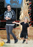 Pete Wentz and his boy Bronx bond at Mr. Bones Pumpkin Patch