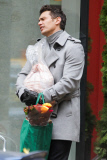 *EXCLUSIVE* James Franco and Lizzy Caplan shoot a scene together for "The Interview" **NO Canada**