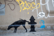 Banksy graffiti art in New York City