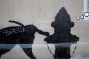 Banksy graffiti art in New York City