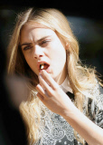 DKNY Photo Shoot with Cara Delevingne in Times Square