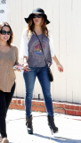 Eva Longoria dresses retro at Cafe Med