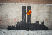 Banksy's memorial to the World Trade Center