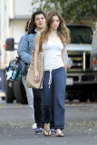 *EXCLUSIVE* Jessica Biel and Zosia Mamet arrive on the set of "Shiva and May"