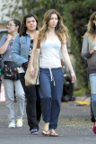 *EXCLUSIVE* Jessica Biel and Zosia Mamet arrive on the set of "Shiva and May"
