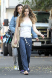 *EXCLUSIVE* Jessica Biel and Zosia Mamet arrive on the set of "Shiva and May"
