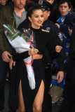 Selena Gomez swarmed by fans after "Late Show" taping