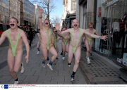 'Borat' lookalikes rush out to buy their copy of the newly released 'Borat' DVD, London, Britain - 07 Mar 2007