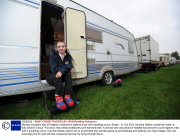 Woman conquers fear of heights to become a trapeze artist with travelling circus, Britain - 21 Oct 2013