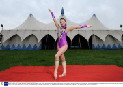 Woman conquers fear of heights to become a trapeze artist with travelling circus, Britain - 21 Oct 2013