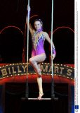 Woman conquers fear of heights to become a trapeze artist with travelling circus, Britain - 21 Oct 2013