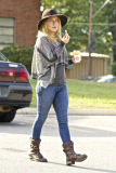 Hayden Panettiere with a handful of Burger King Satisfries