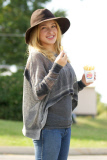 Hayden Panettiere with a handful of Burger King Satisfries