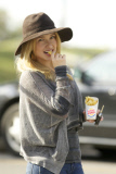 Hayden Panettiere with a handful of Burger King Satisfries