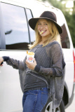 Hayden Panettiere with a handful of Burger King Satisfries