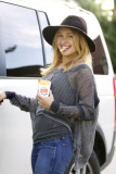 Hayden Panettiere with a handful of Burger King Satisfries