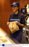 'The X Factor' TV Programme, Nicole Scherzinger and Hannah Barrett go to Greggs, London, Britain - 22 Oct 2013