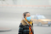Dense haze on Chinese city Harbin