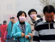 Dense haze on Chinese city Harbin
