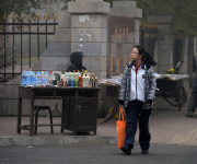 Dense haze on Chinese city Harbin