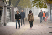 Dense haze on Chinese city Harbin