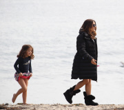 Salma Hayek is busting out on the set of "How To Make Love Like an Englishman"