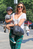 Miranda Kerr and Flynn spend time with her parents at the Museum