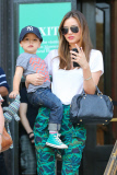 Miranda Kerr and Flynn spend time with her parents at the Museum