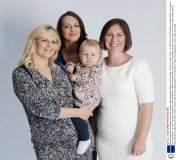 Woman gives birth to daughter after sister donates eggs and sister-in-law acts as surrogate,  Romford, Essex, Britain - 21 Sep 2013
