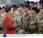 Princess Anne presents medals to 3 Combat Logistic Support Regiment of the Royal Logistic Corps, Dalton Barracks, Abingdon, Britain - 31 Oct 2013