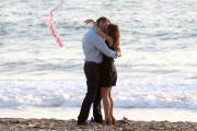 Things get hot and steamy between Pierce Brosnan and Salma Hayek On Set