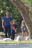 *EXCLUSIVE* Chris Martin walks the dog with his kids