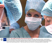 PRINCESS DIANA WATCHES OPERATION ON A CHILD AT HAREFIELD HOSPITAL, MIDDLESEX, BRITAIN - 1996