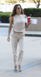 Eva Longoria takes her coffee to her meeting