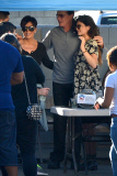 Sisters Kylie Jenner and Kourtney Kardashian are all smiles over their Yard Sale