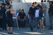 Sisters Kylie Jenner and Kourtney Kardashian are all smiles over their Yard Sale