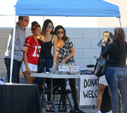 The Kardashian/Jenner girls helping out