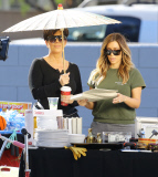 The Kardashian/Jenner girls helping out