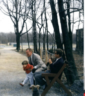 USA: JOHN KENNEDY JR AT CAMP DAVID WITH FATHER & PAUL FAY UNDERSECRETARY NAVY